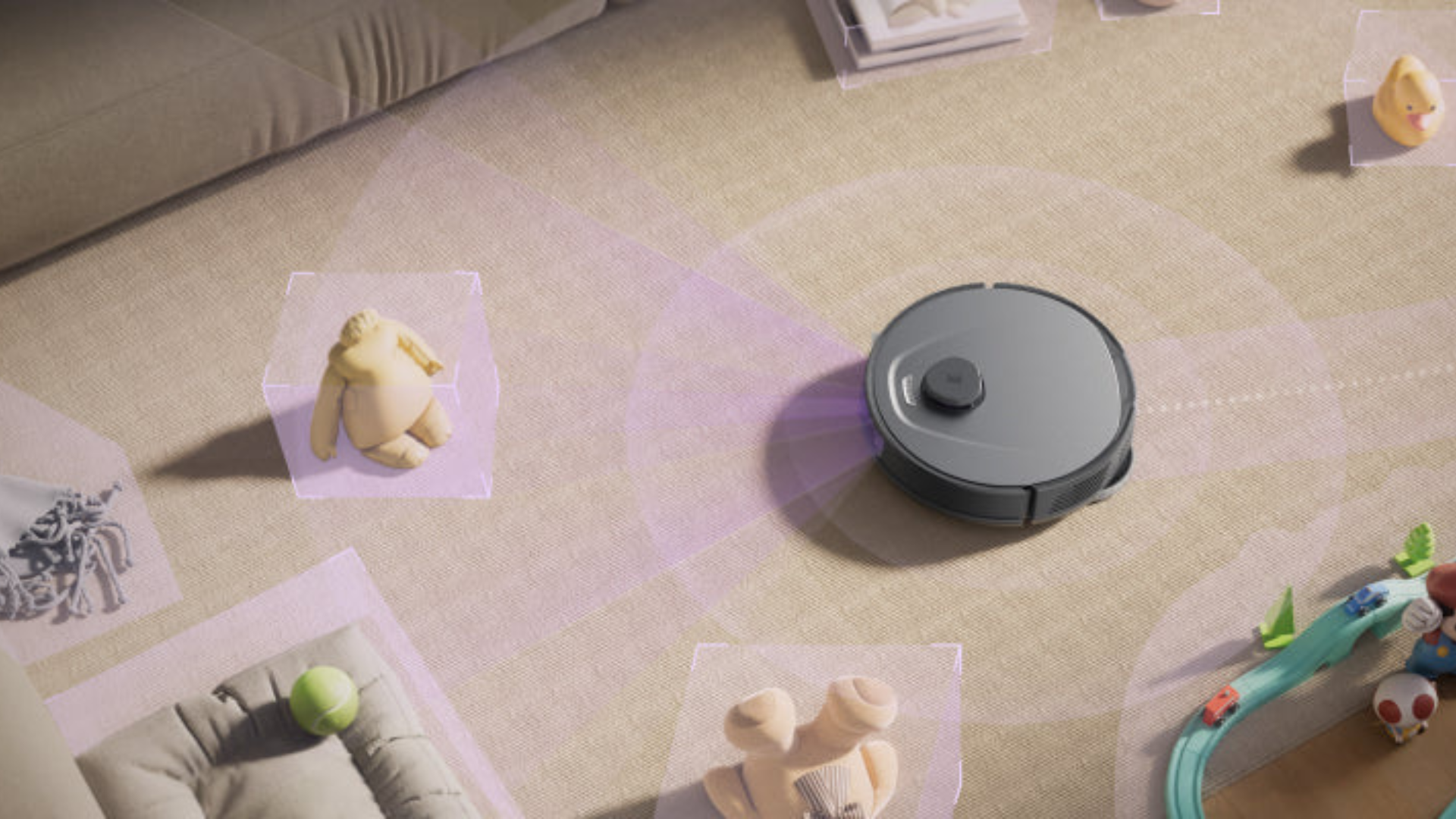 3i's robot vacuum cleaner can identify obstacles.