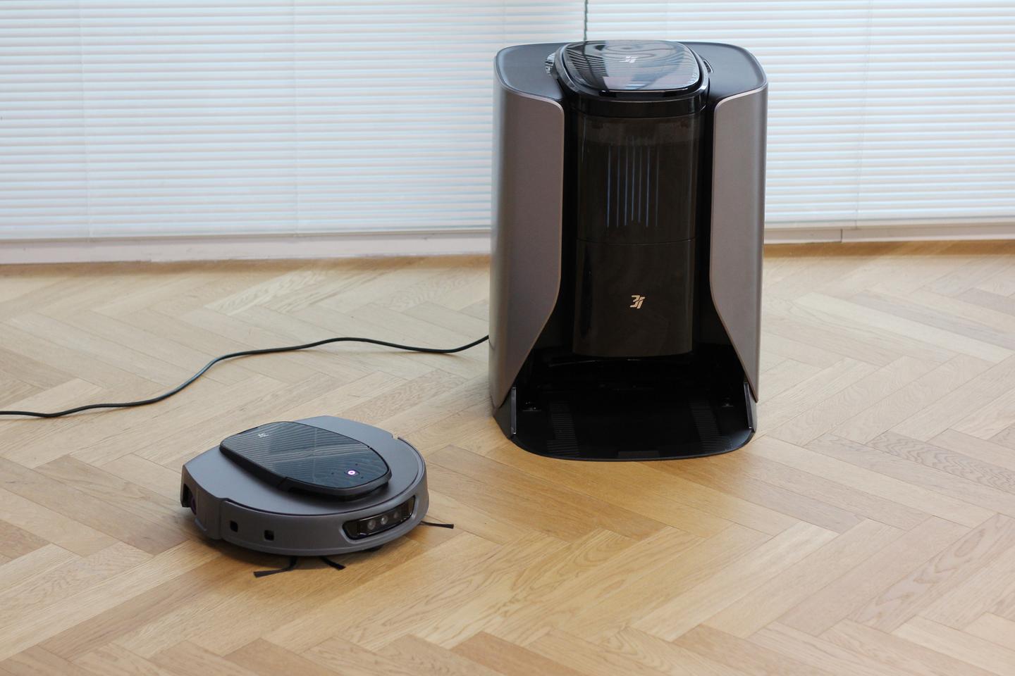 Sweeping robot working on the ground